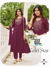 Gold Star By Blue Hills Rayon Embroidery Kurti With Bottom Dupatta Orders In India
